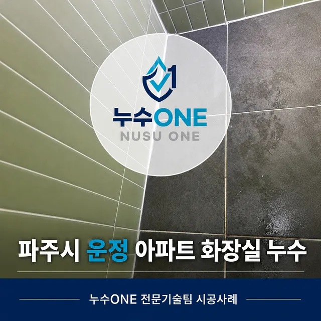 파주 운정 아파트 화장실 누수, 노후된 실리콘과 유가 주변 방수작업 현장 현장