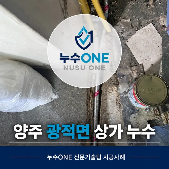 양주 광적면 상가누수, 주유소 메인 수도배관 손상으로 물이 새던 현장 현장