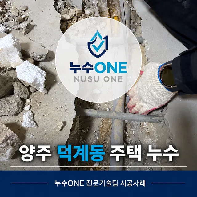 양주 덕계동 주택 누수, 수도계량기가 계속 돌아간 원인은 냉수배관이었습니다 현장
