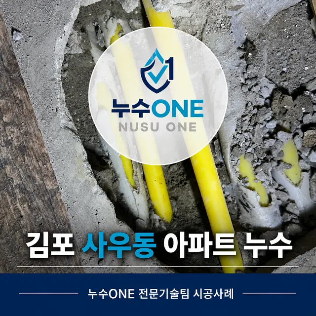 김포 사우동 아파트 누수, 아랫집 천장 물샘 원인은 온수배관이었습니다 현장